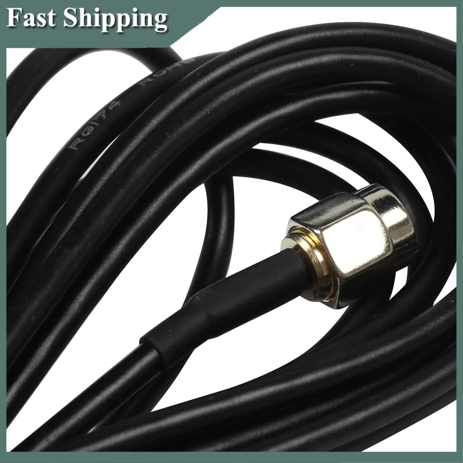 -MEOF Estensione antenna Wifi Pure Cupper RP-SMA Antenna maschio-femmina con cavo da 3 metri Base magnetica per router Wireless Netwo