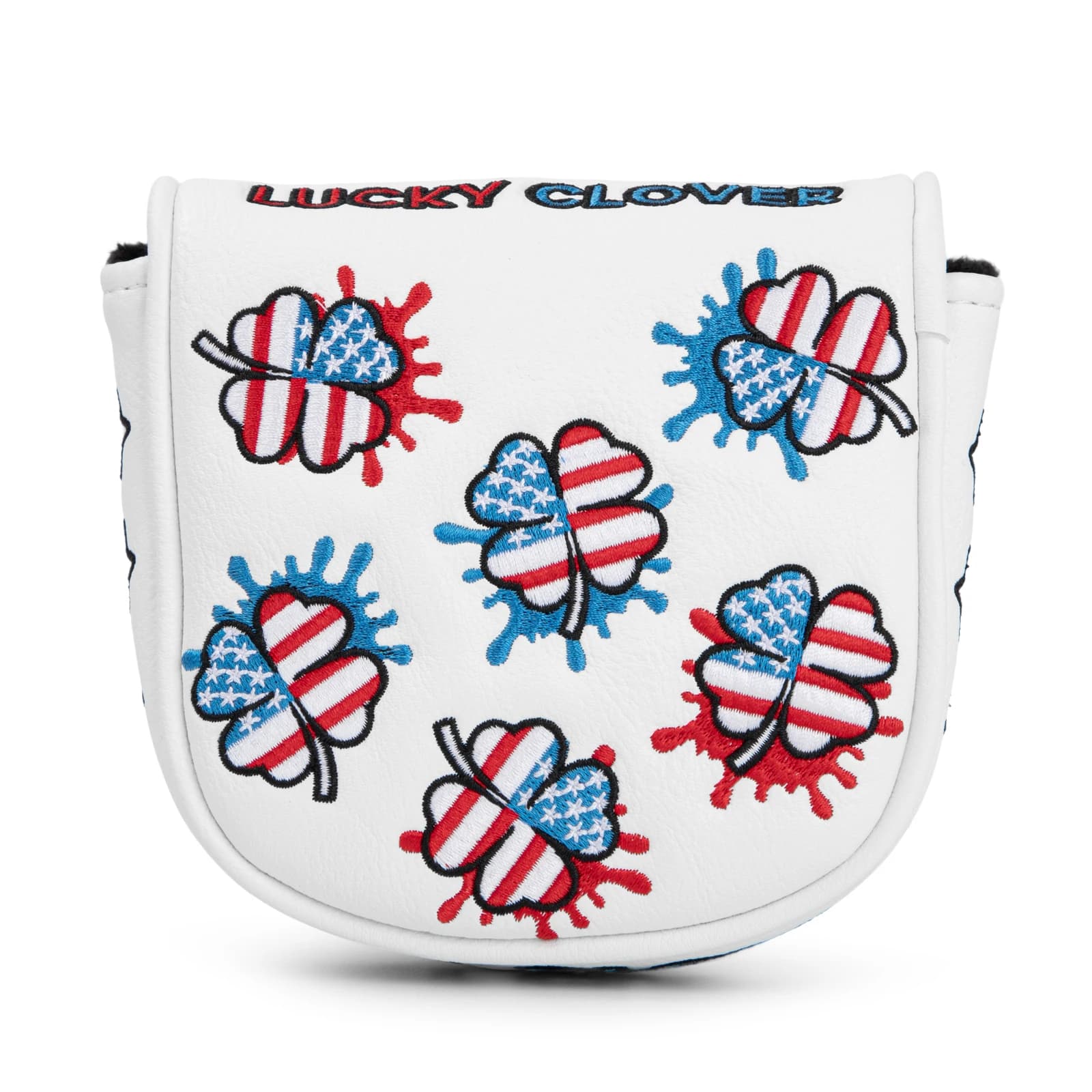 Copricapo per mazzuolo da golf per coperture per putter per mazzuolo DF3 con chiusura magnetica Design Lucky Clover stile USA