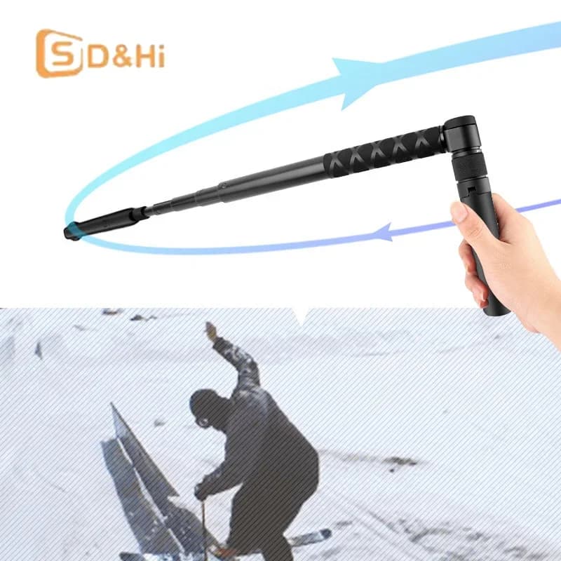 Monopiede scalabile per selfie stick in metallo invisibile in edizione estesa per Insta 360 ONE X2/3X4 Accessori per treppiede per fotocamera