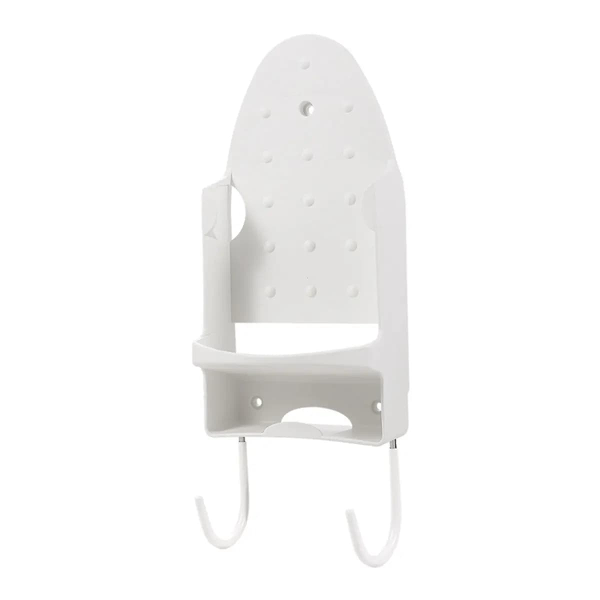 1pc Door Wall Mounted Ironing Board Storage Holder Heat-resistant Hotel Household Electric Iron Hanging Rack Hair Dryer Stand