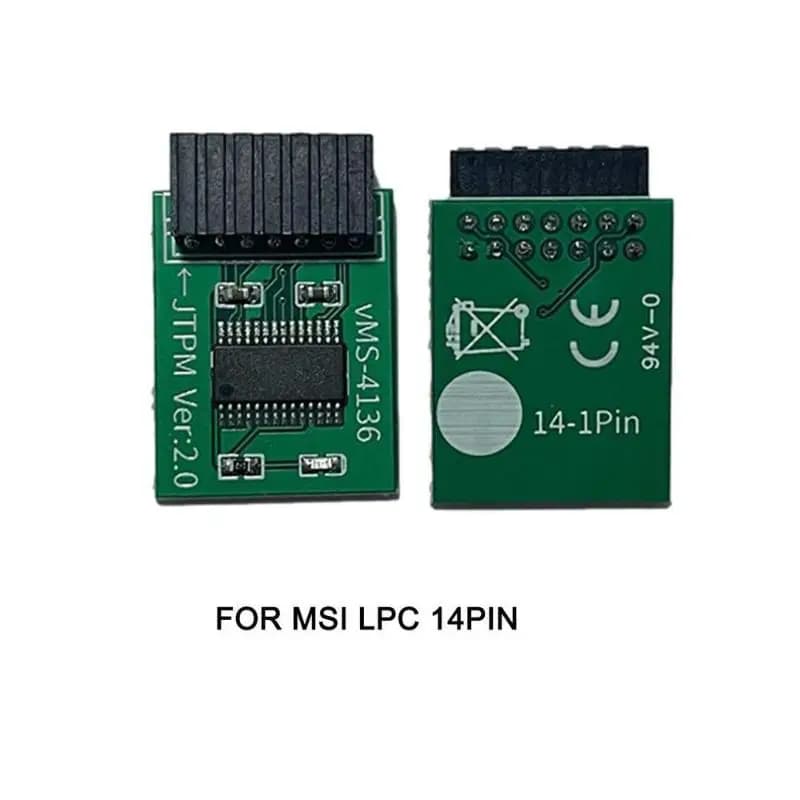 Modulo di Sicurezza TPM2.0 a 14 Pin LPC per Protezione Hardware, Compatibile con Schede Madri MSI e Altre, Sicurezza Dati PC Avanzata