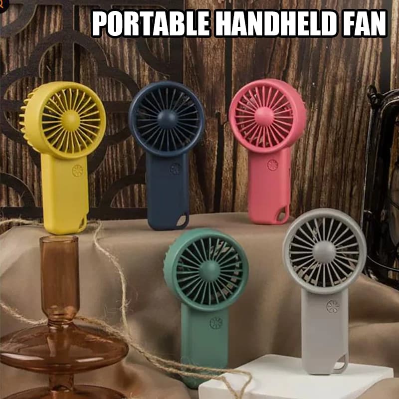 Portable Handheld Fan USB Rechargeable Mini Fan Digital Display For Travel Outdoor Office Home 2026