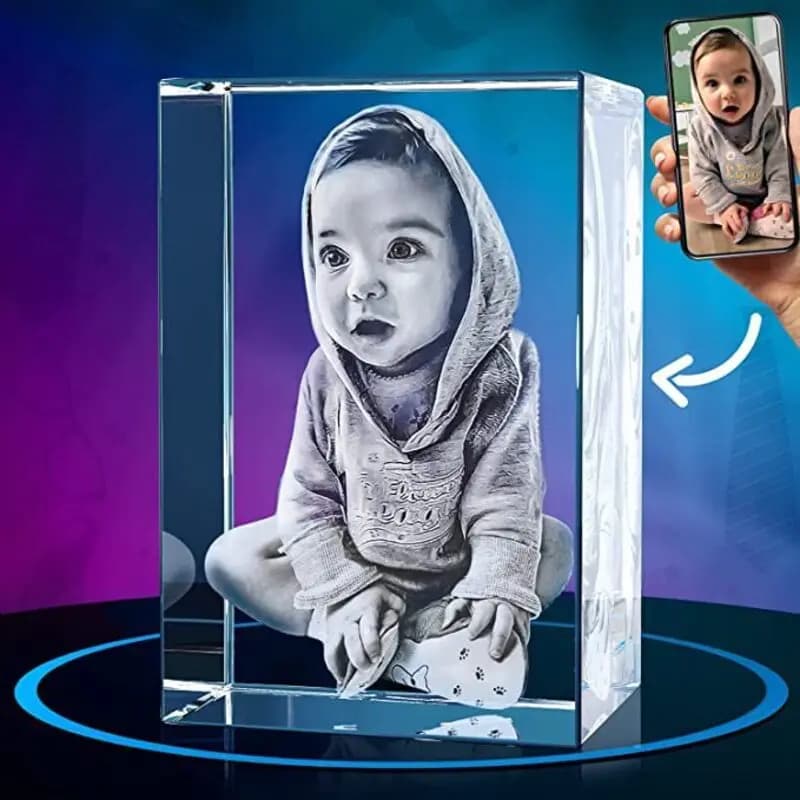 Ornamento in Cristallo con Incisione Laser 3D Personalizzata di Ritratti Animali, Bestseller su E-Commerce Temu