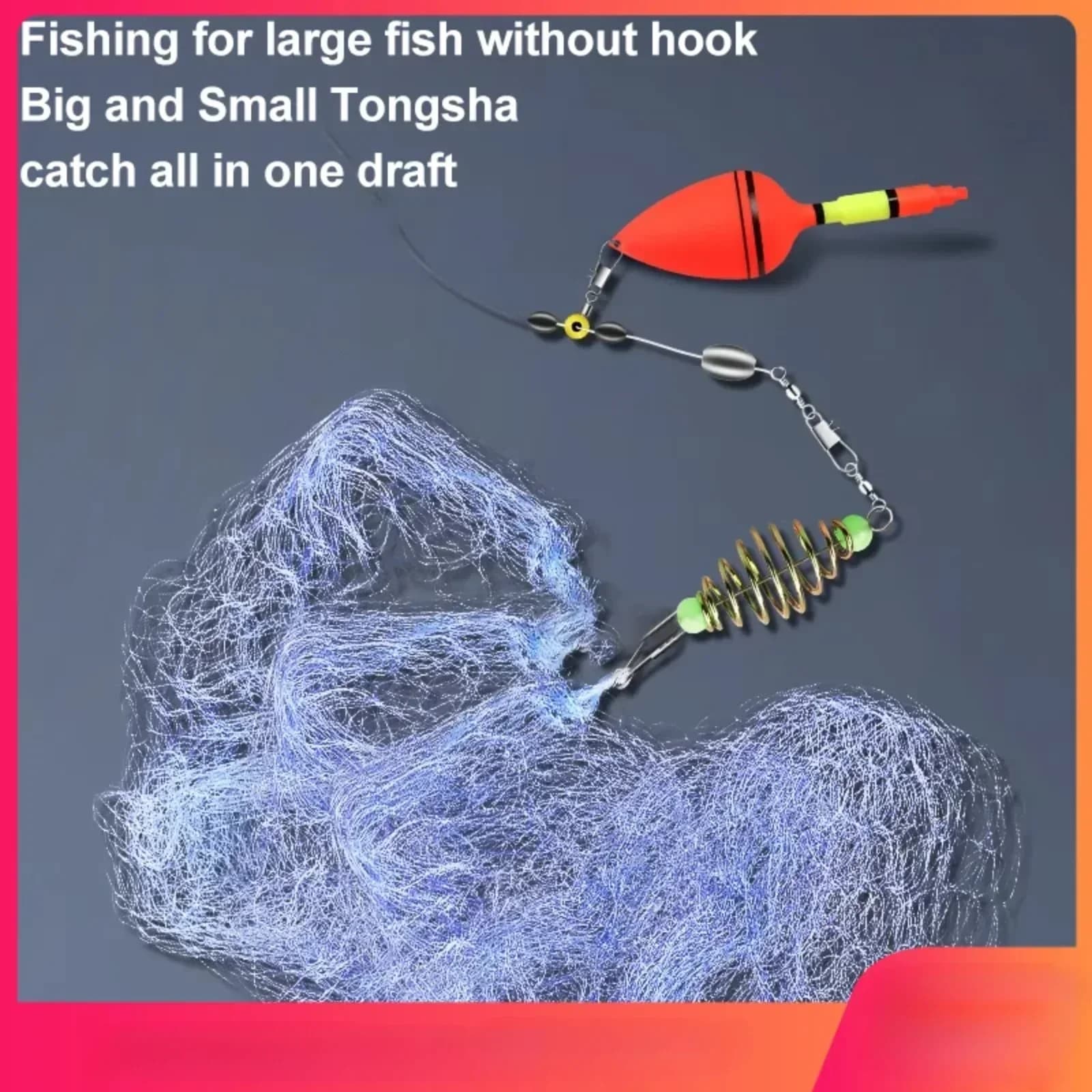 12 dimensioni rete da pesca trappola maglia perline luminose rete pesce di mare rete attrezzatura design rame shoalo fuso trappola da pesca attrezzatura da pesca
