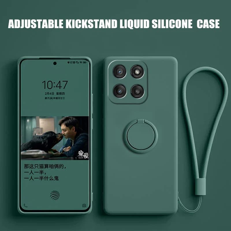 Soft Silicone Case for Motorola Edge 60 Fusion Ring Holder Phone Shell Edge 60s 50Neo 50Fusion 50Pro Cover Protective Fundas