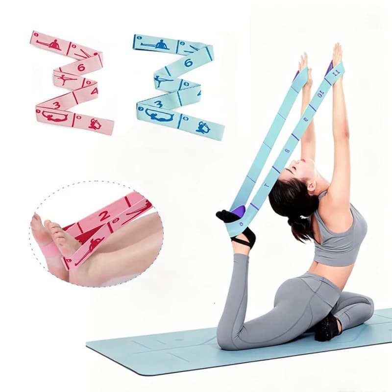 Fasce Elastiche Multisezione per Yoga, Cinghia per Tappetino Yoga, Fascia Elastica in Cotone per Attrezzatura Fitness Yoga YJS06