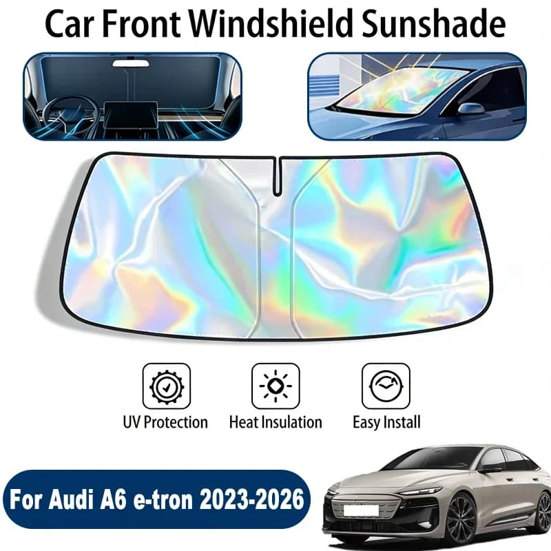 Parasole per Parabrezza per Audi A6 e-tron 2023-2026, Pieghevole, Riflettente UV, Protezione Solare per Finestrino Anteriore, Accessori