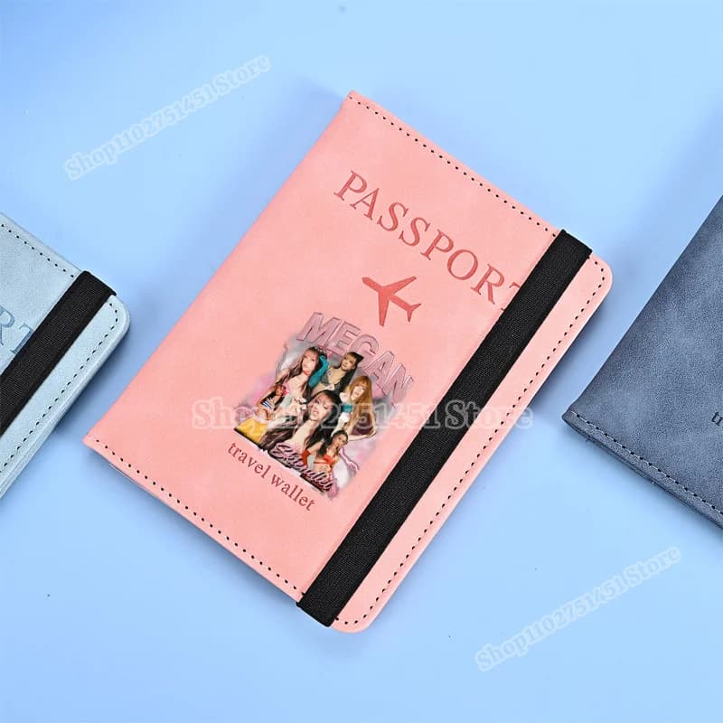 Popular K POP K-KATSEYE Printed Passport Cover Travel Wallet Fashion Bank Card Holder Lightweight Trendy Birthday Home Gifts Bag
