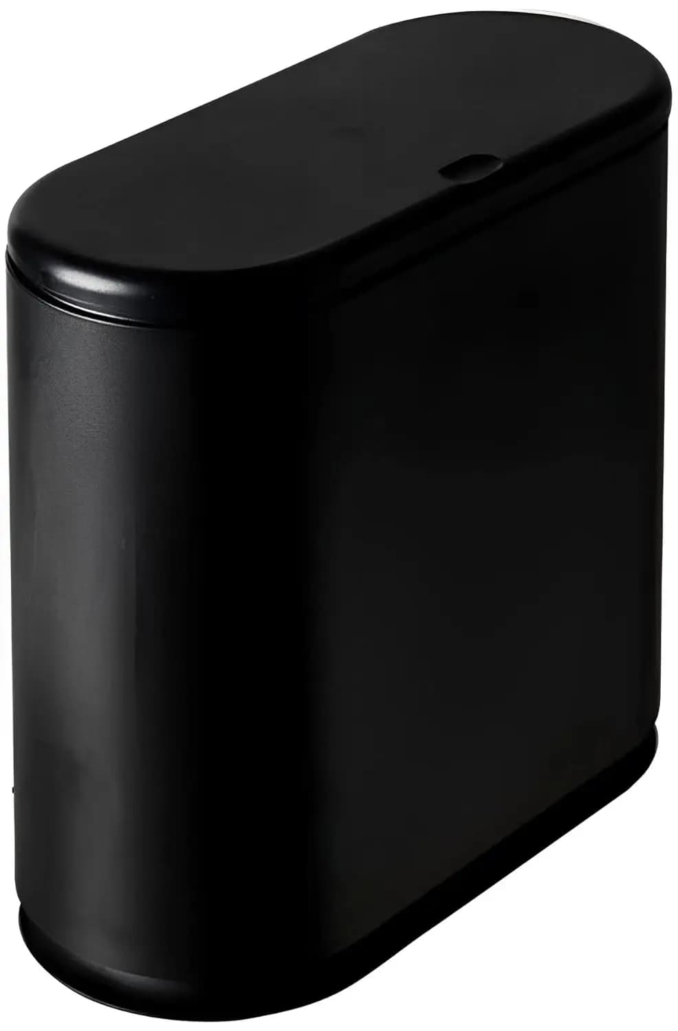 Cestino per Rifiuti in Plastica Rettangolare da 10 L con Coperchio a Pressione, Contenitore per Spazzatura da 2,4 Galloni per Bagno, Toilette