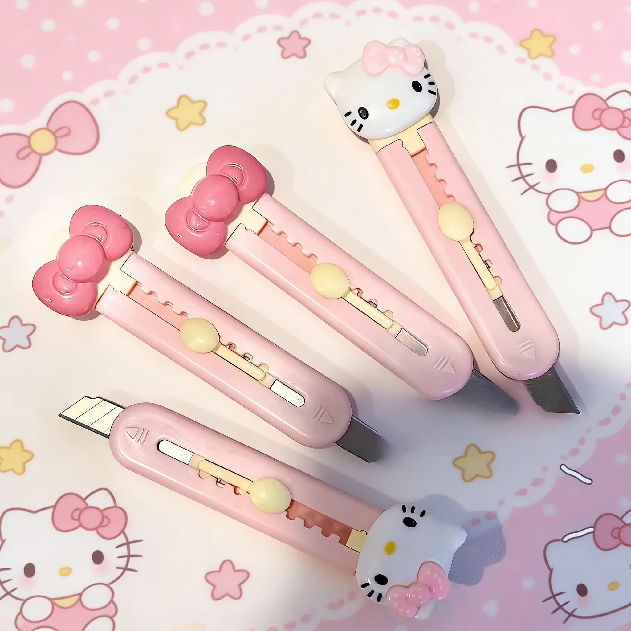Nuovo Simpatico Coltello Artistico Hello Kitty, Mini Portatile per Apertura Pacchi e Taglio Carta, Affilato