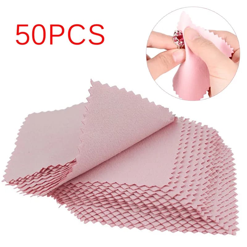Fashion50 pieces of silver polishing cloth, jewelry cleaning cloth, anti-slip tool, hot sale