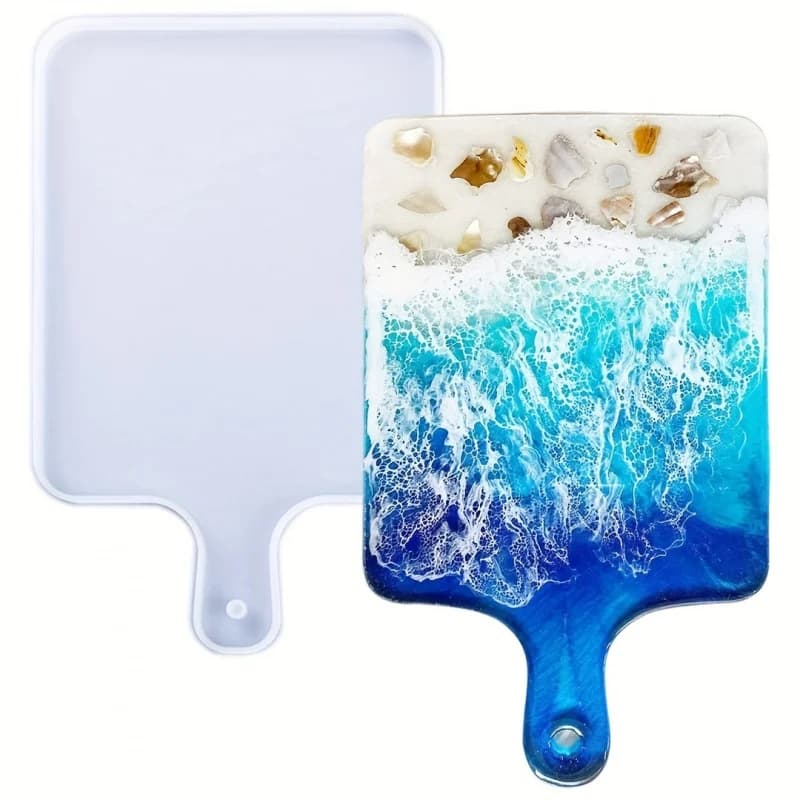Stampo in silicone per resina epossidica, stampo rettangolare per tagliere in resina epossidica, stampo grande per vassoio in resina, colata in resina, arte con la resina