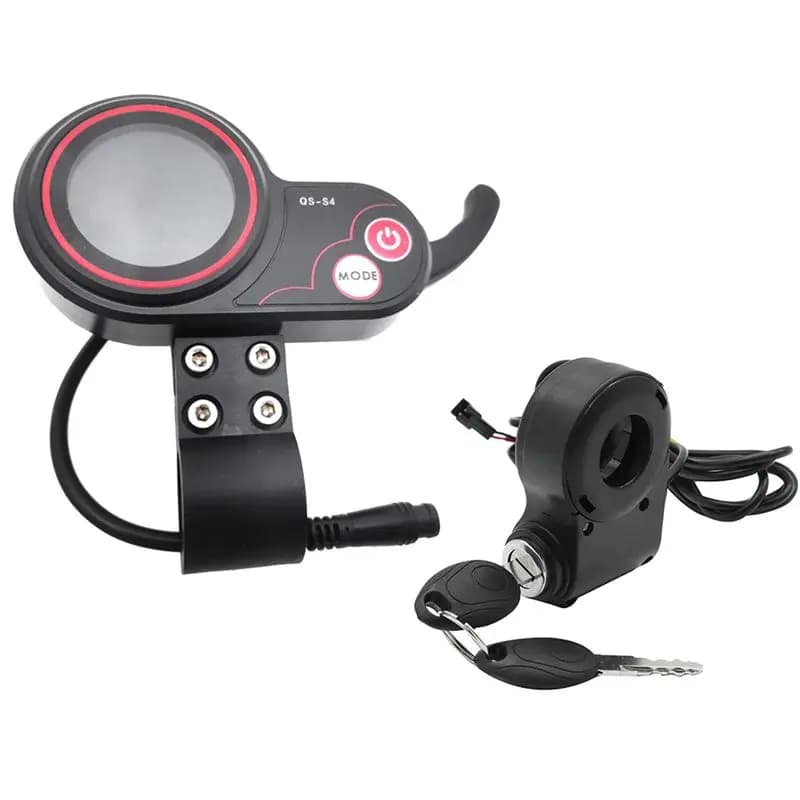 ABHY-QS-S4 Misuratore display LCD acceleratore a pollice 72V + chiave di blocco accensione solo per scooter elettrico Zero 11X Display 6PIN Parte e-scooter