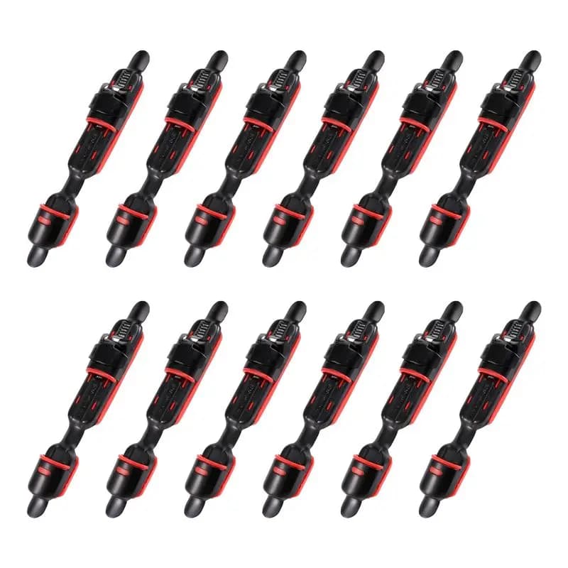 ABLB-12Pcs Reel Seat Deck Fishing Rod Clip Fitted Wheel Reel Rubber Cushion Tools Accessory Holder Fishing Tackle