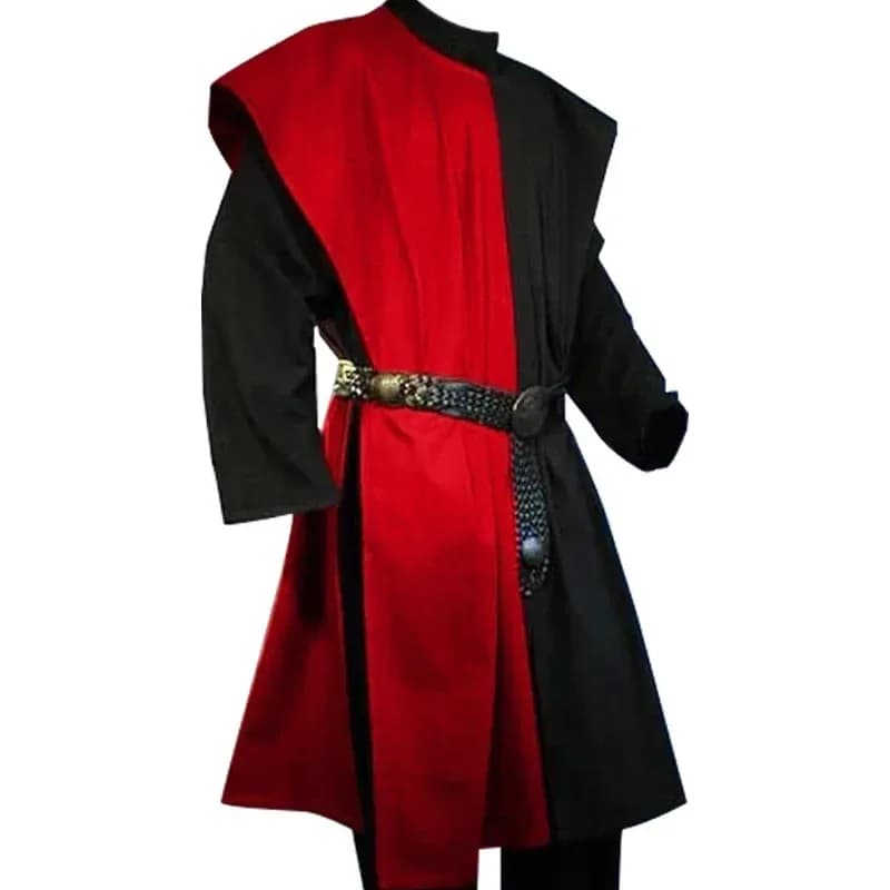 Costume medievale Uomo Larp Guerrieri Cavaliere Cosplay Tunica Gilet Abito Camicia Tabard Cappotto Adulto Halloween Carnevale Vestire Partya;3,