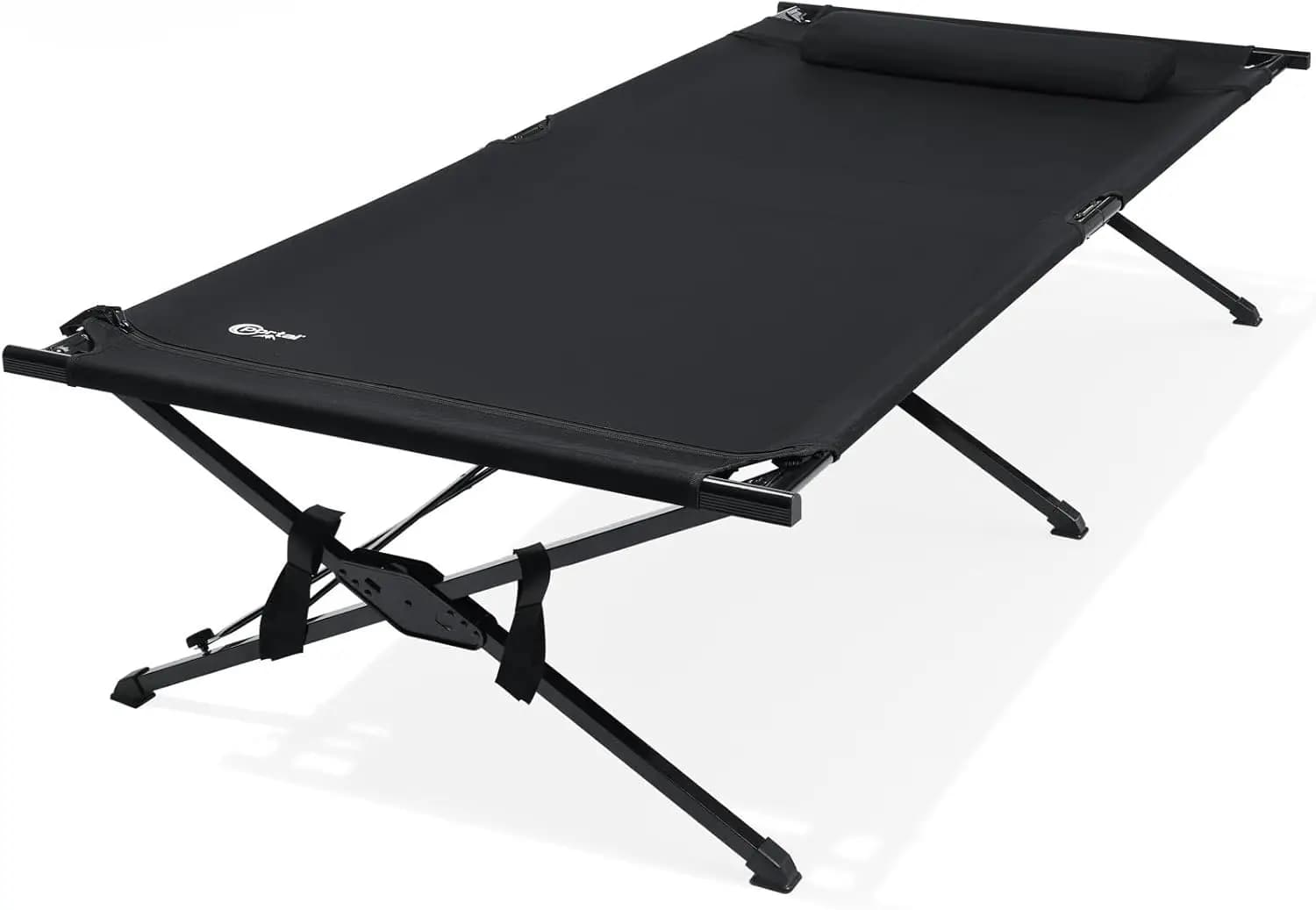 42" Extra Wide Camping Cot for Adults, 600 Lbs Heavy Duty Folding Cot with Pillow, Portable Sleeping Cot for Camping, Guest Bed