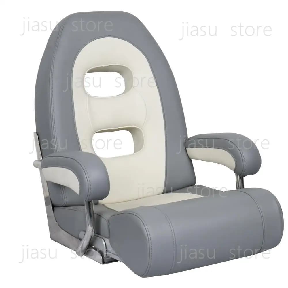 Sedile per barca Marine Deluxe Pilot Seat, impermeabile e con protezione solare, sedile imbottito morbido per la guida di yacht e imbarcazioni