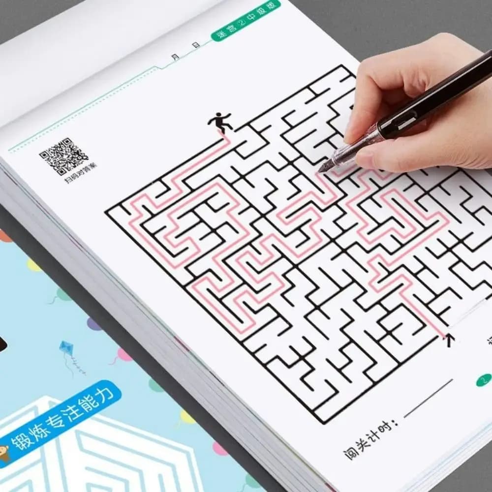 Libro Labirinto, Libro di Allenamento Labirintico, Gioco Educativo per lo Sviluppo della Prima Infanzia, Puzzle di Intelligenza per Bambini