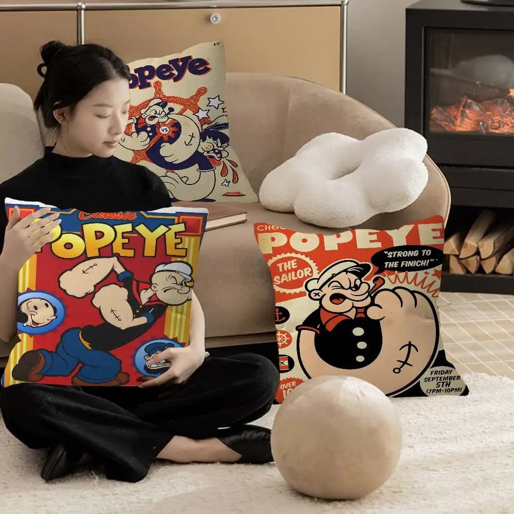 P-Popeye Man Pillow Gift Home Office Decoration Bedroom Sofa Car Cuscino Cover case 45x45