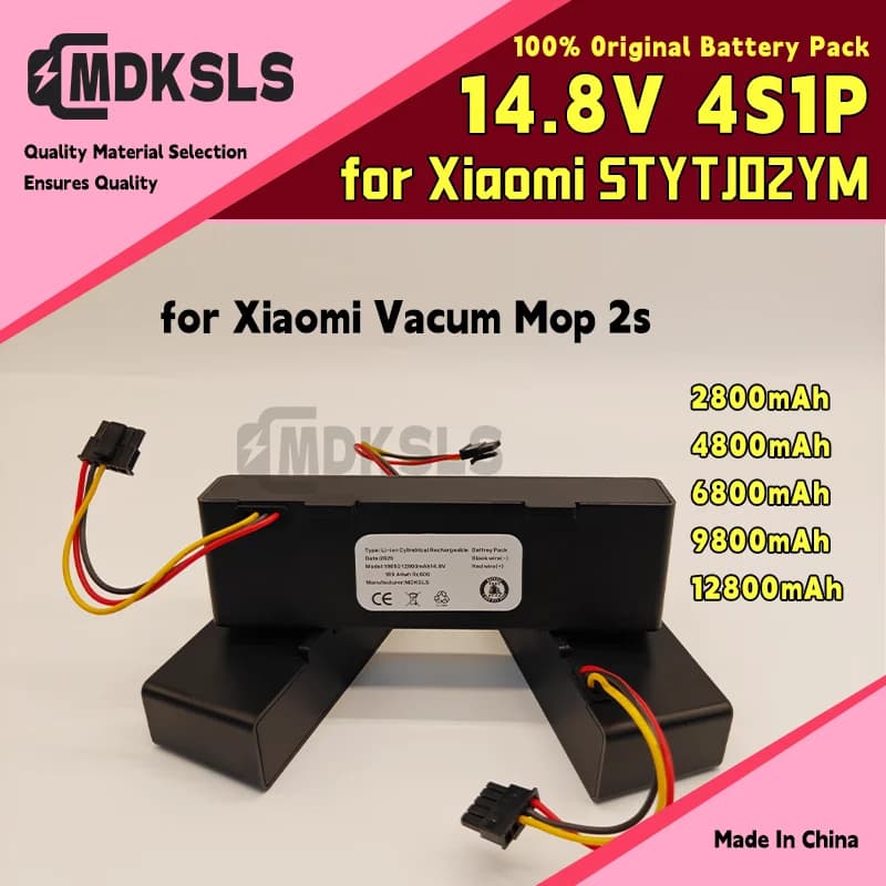 new STYTJ02YM 14.8V Battery Original for Xiaomi Mijia LDS Vacuum Cleaner,Mi Robot Vacuum-Mop P,Mi Robot Vacuum-Mop 2S/Haier JX37