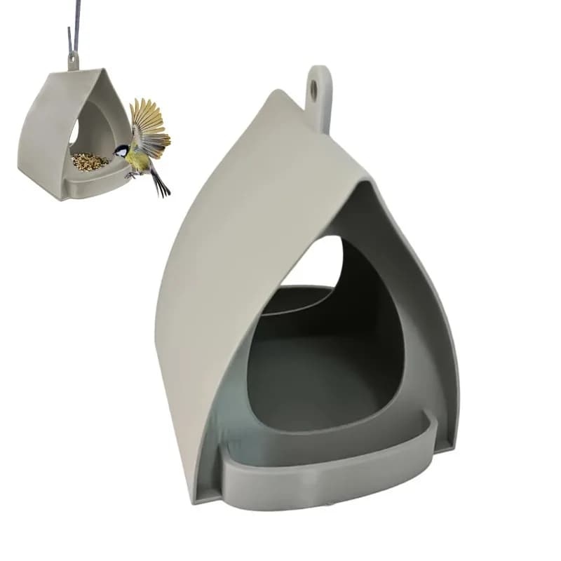 Mangiatoia per Uccelli in Plastica Resistente, Decorativa per Giardino Esterno, Contenitore per Cibo per Uccelli, Impermeabile, Leggera, Facile da Installare