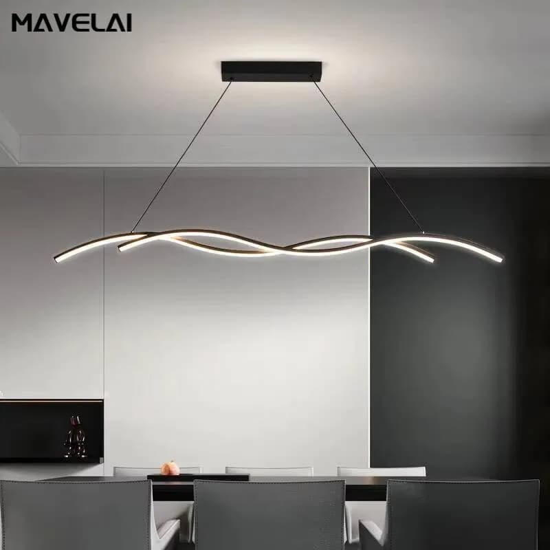Black White Led Restaurant Pendant Lights Modern Minimalist Hotel Bar Restaurant Chandelier Home Indoor Decoration Lighting Lamp