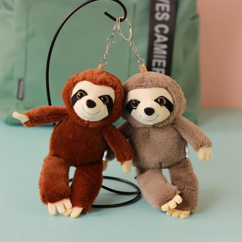 Nuovi Peluche di Bradipo, Piccolo Ciondolo, Portachiavi Morbido a Forma di Bradipo, Charm per Borsa con Grandi Occhi, Giocattoli e Regali Bradipo