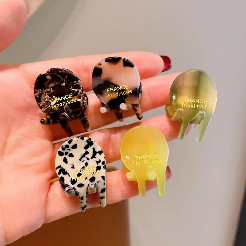 Mini fermagli per capelli in acetato da 2 cm, stile coreano, fermagli a granchio in acetato per ragazze, graziosi fermagli per capelli, nuovi accessori per capelli da donna