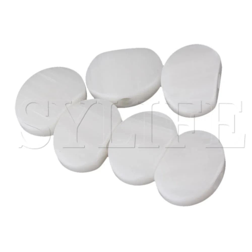 6 x Bianco Pearloid Chitarra Machine Head Tuning Pioli Acrilico Bottoni Ukulele