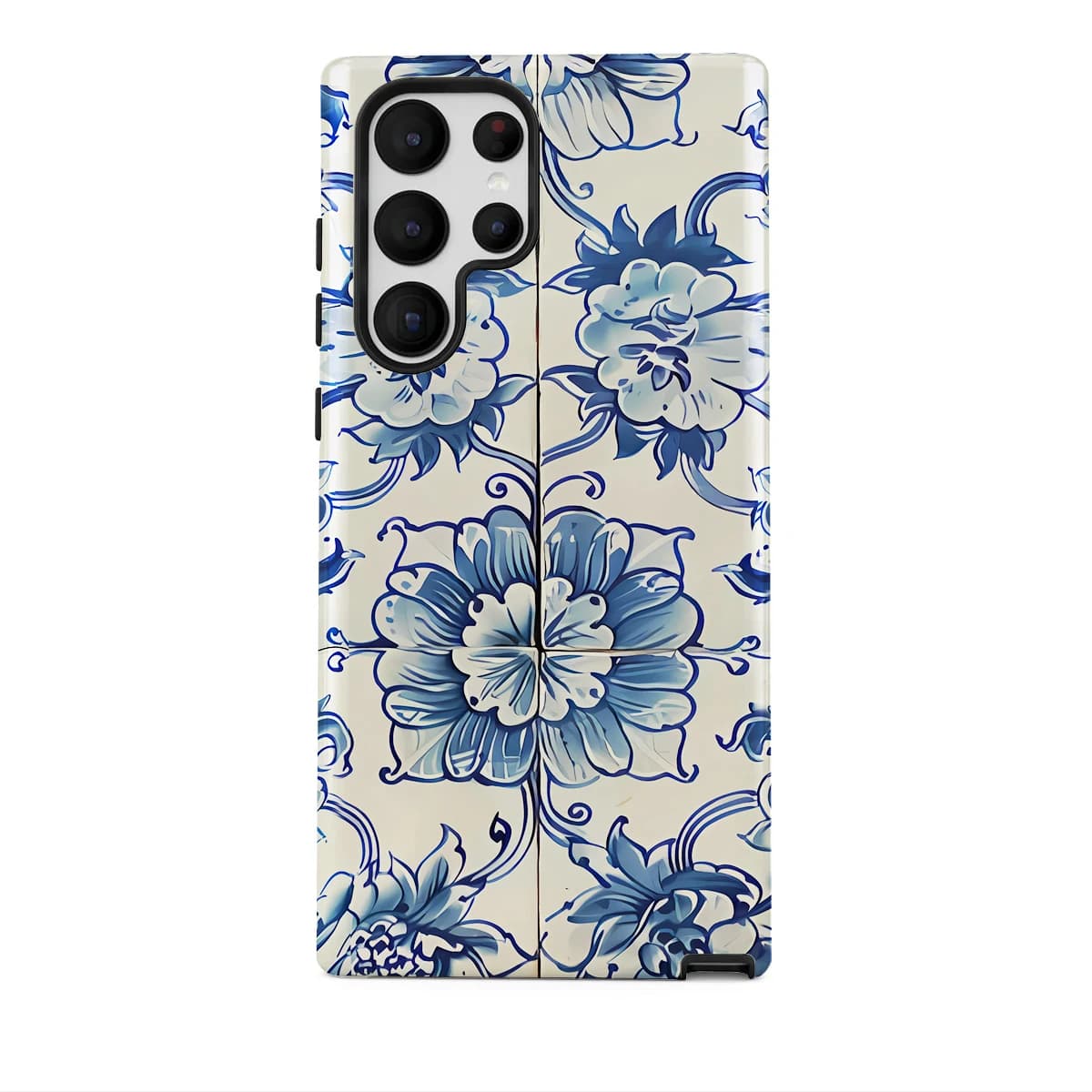 Phone Case for Samsung S25 S24 S23 S22 A55 A54 A16 Ultra PRO Plus FE 5G Print Tile Patterns Hard Acrylic Shockproof Cover Funda