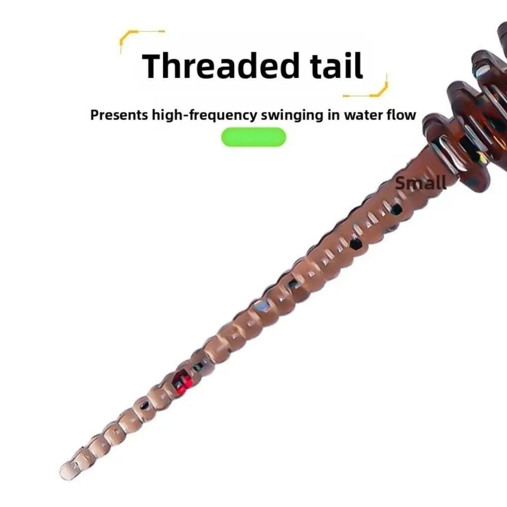10pcs Set Threaded Light Water Dance Skirt Apron Soft Material Black Pit Needle Tail Swimbait Wild Design Floating Soft Bait