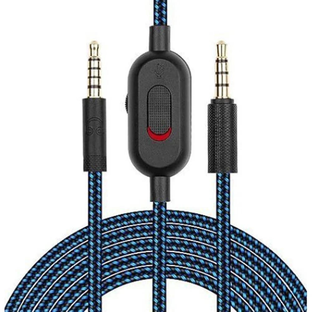 AUX cable woven replacement cable Logitech G433 G233 G Pro X extension cable with mute volume control