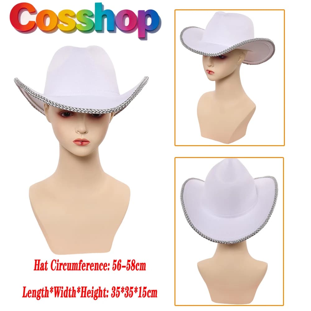 2026 Pirate Cosplay Nico Robin White Woolen Hat Women Adult Cosplay Cap Halloween Party Carnival Accessories