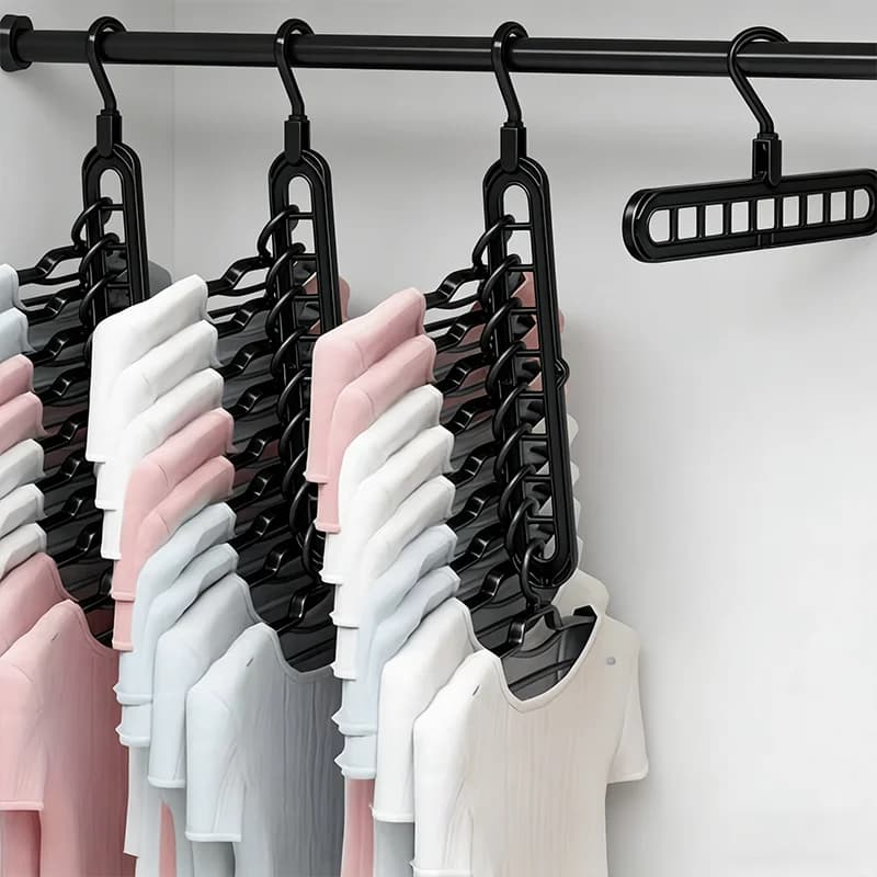 9-Hole Clothes Hanger Organizer Wardrobe Space Saving Storage Hanger For Clothes Folding Magic Hangers Closet Drying Racks Home