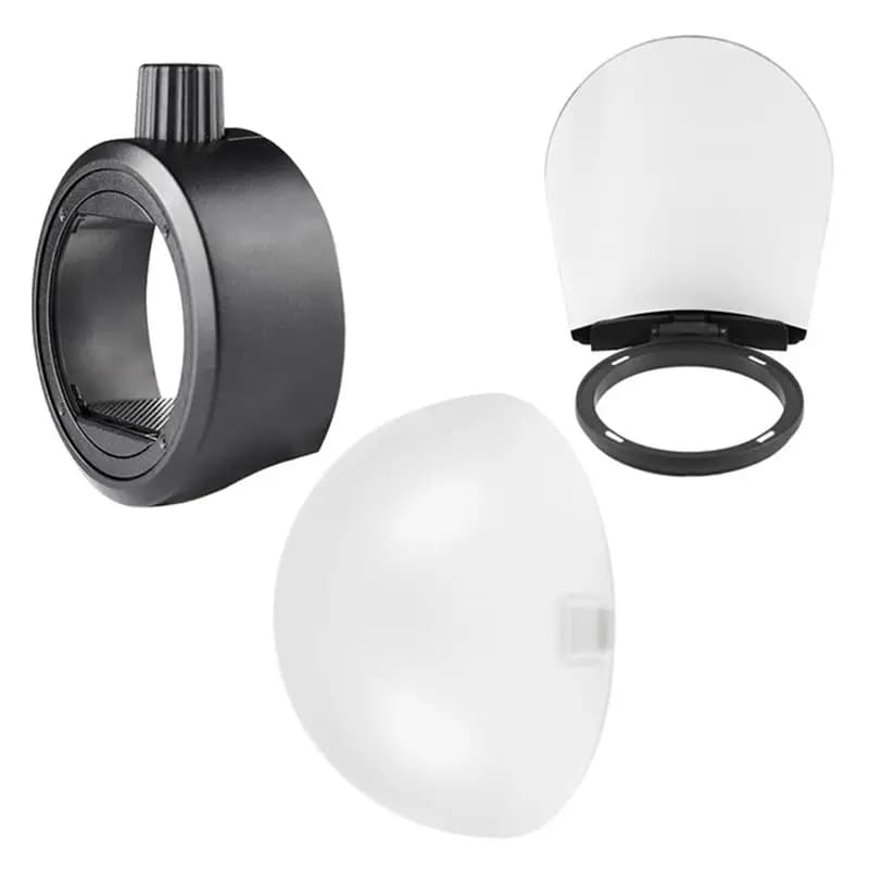T23C Bounce Card Flash Adapter Kit Dome Diffuser For Canon Nikon Sony Cameras For Godox AD200 Camera Flash Accessories