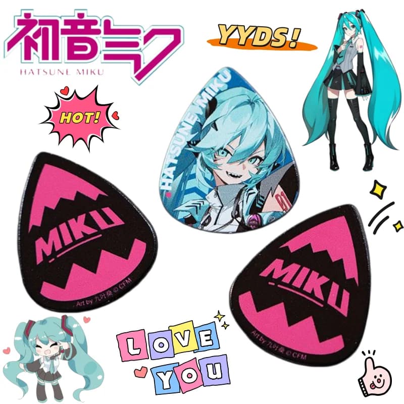 New Hatsune Miku personality cartoon creative guitar pick holiday gift secondary animation peripheral cute ornaments wholesale