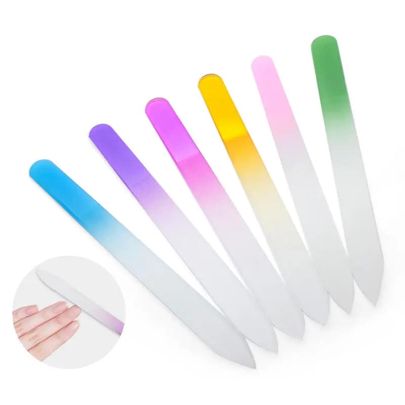 4 pezzi di lima per unghie in vetro cristallo, durevole, levigatura, carta vetrata, lima per lucidatura, manicure, accessori per nail art