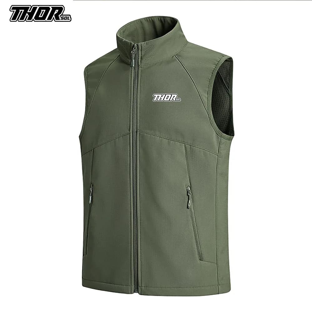 THORSOL Gilet Invernale da Ciclismo Antivento per Uomo, Abbigliamento MTB, Chaleco Ciclismo Hombre, Giacca da Bicicletta e Moto Impermeabile