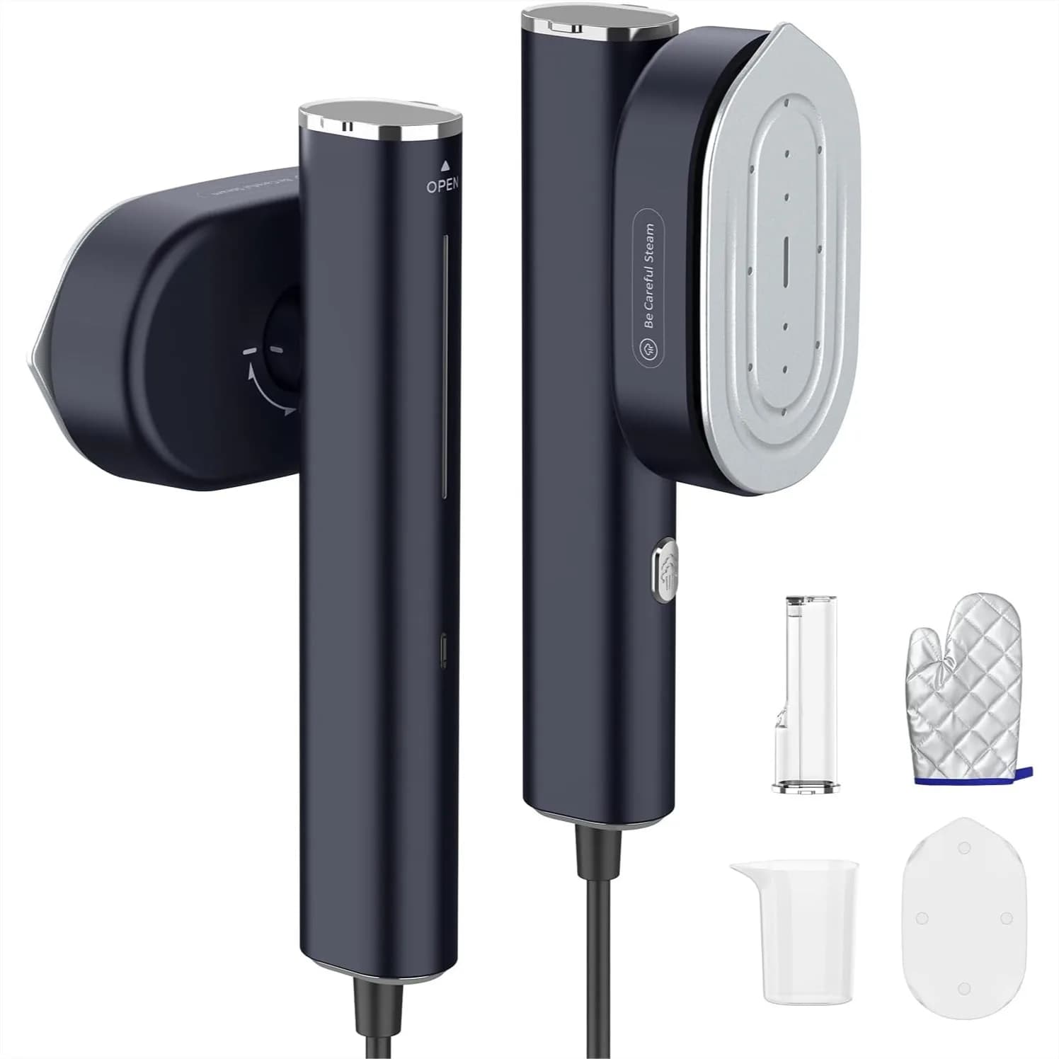 Stiratore a Vapore per Vestiti, 1200W, Portatile da Viaggio, Ferro da Stiro a Vapore 2-in-1 con Riscaldamento in 10 Secondi e Serbatoio Rimovibile, Mini Stiratore a Vapore