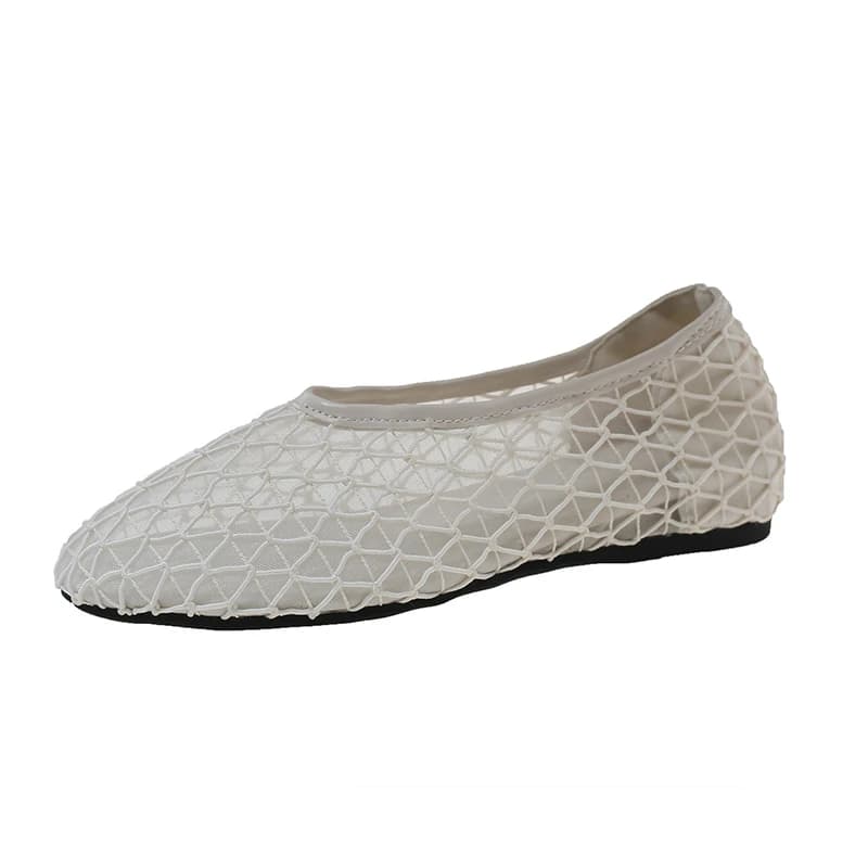 Nuove Scarpe Estive da Donna alla Moda, Sandali Piatti Traforati in Pizzo, Morbidi e Traspiranti, Casual da Esterno, Taglie Grandi 35-42