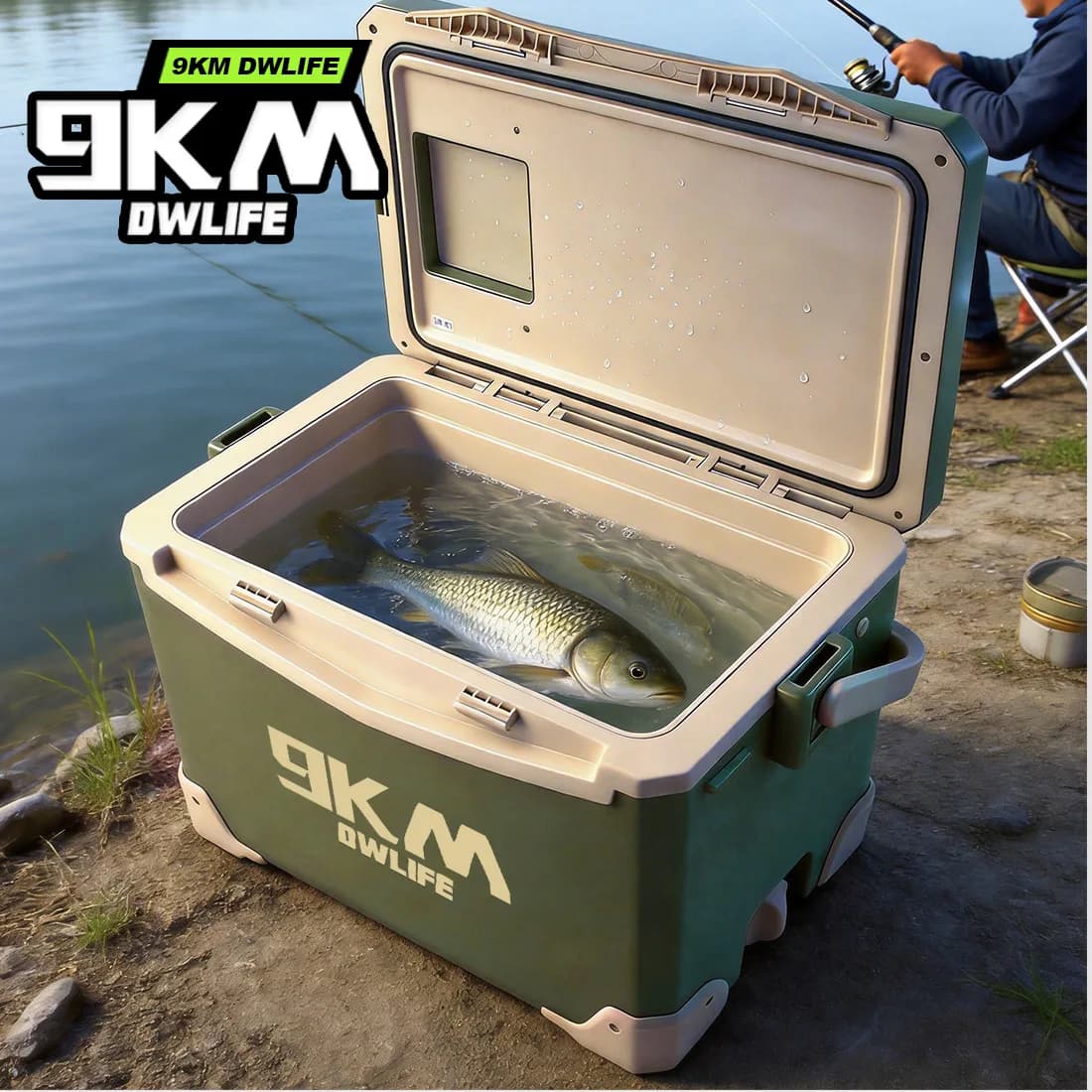 Contenitore Termico da Pesca 9KM 10L 18L 26L, Secchio Frigo per Attrezzatura da Pesca, Scatola Isolante per Ghiaccio per Pesca, Campeggio, Nautica