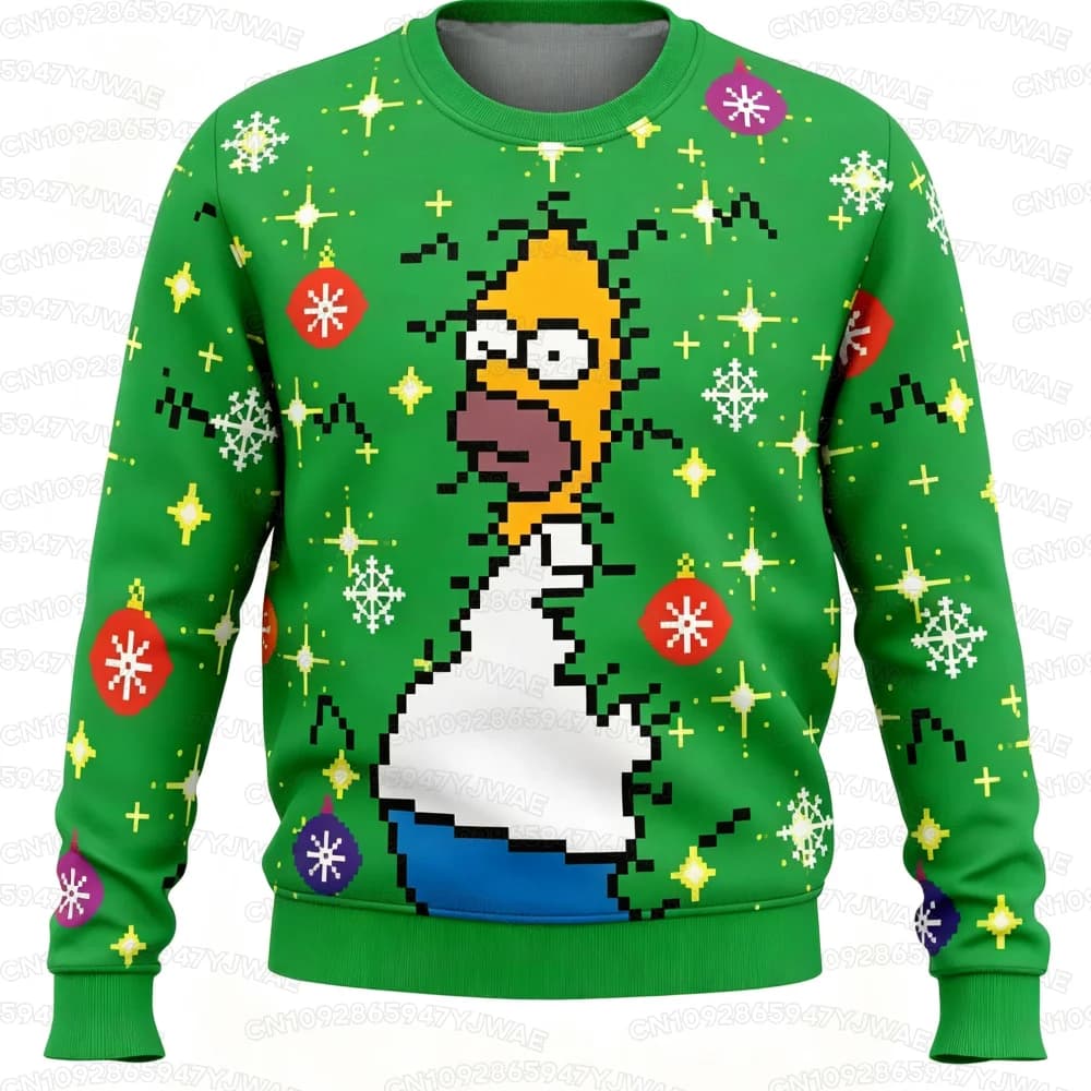 2026 Spring Autumn Women's Men's Long Sleeve T-Shirt The Simpsons Cartoon Print Pullovers Casual T-shirt Tops