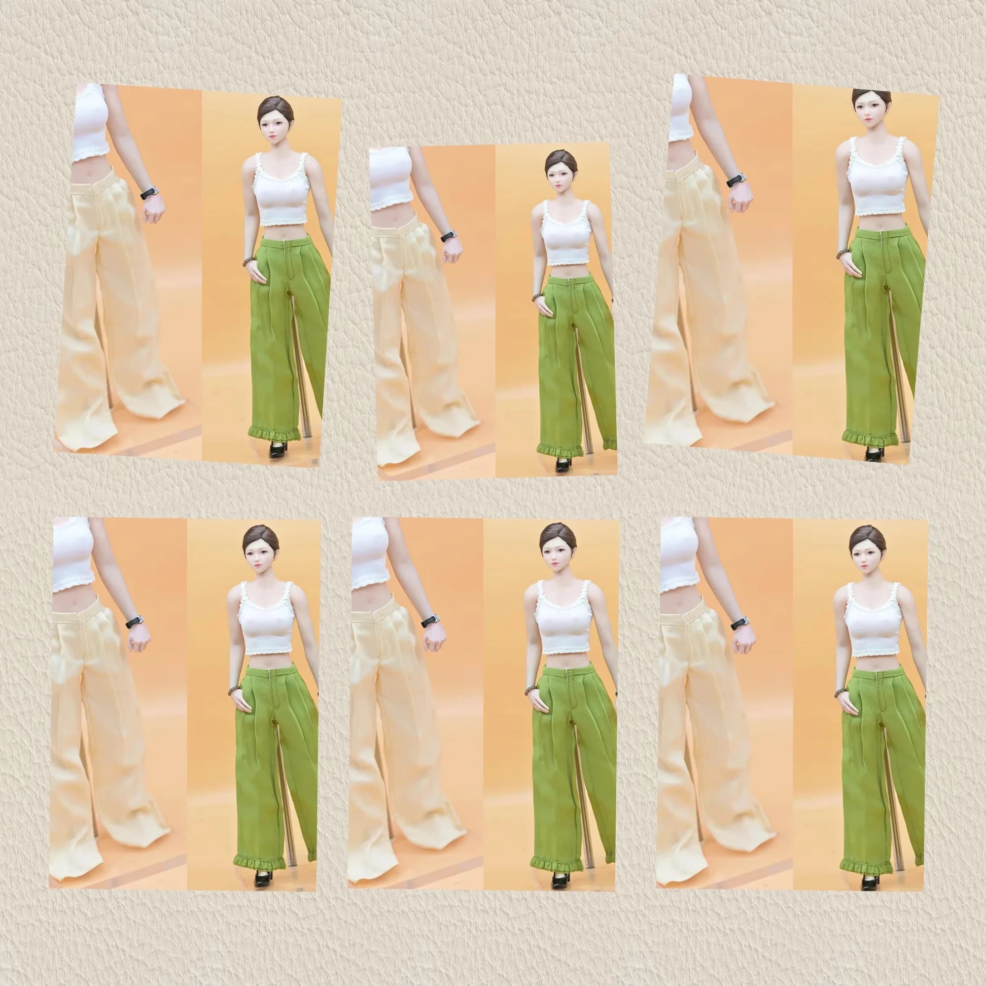 【30 giorni realizzati】 Pantaloni casual a vita alta da soldato femminile 1/6 Pantaloni larghi a gamba larga per modello di action figure da 12 pollici