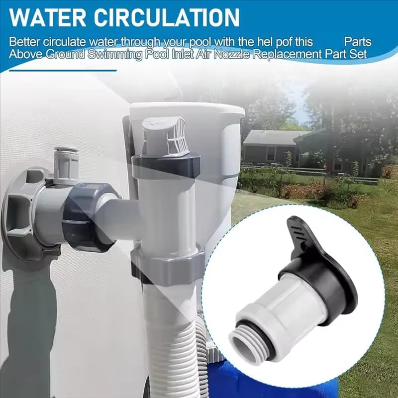 Valvola a getto d'aria e tappo per valvola a getto d'aria 12363 12373 compatibili con l'ingresso dell'acqua per piscine fuori terra Intex, compatibili con 26165EH, 26167EHJAS