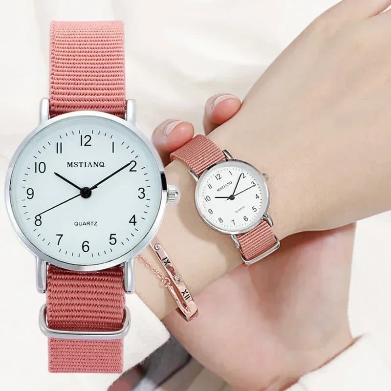 Cinturino in Nylon semplice orologi da donna orologi Casual da donna quadrante piccolo orologio al quarzo orologi da polso Reloj Mujer Relogio Feminino