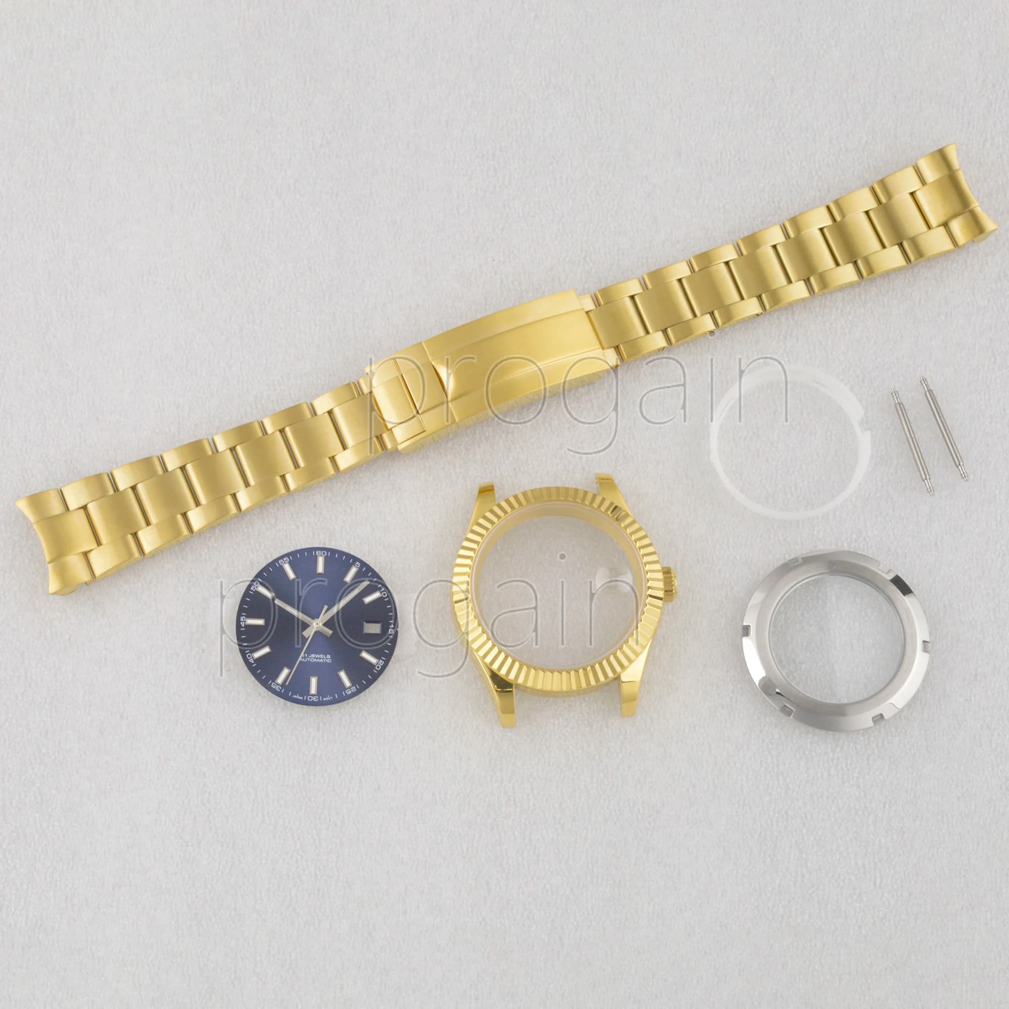 NH35 41mm Cassa dell'orologio Cinturino quadrante Orologio da uomo in acciaio inossidabile Bracciale per DATEJUST fit NH35 Accessori per movimento Mod Parti