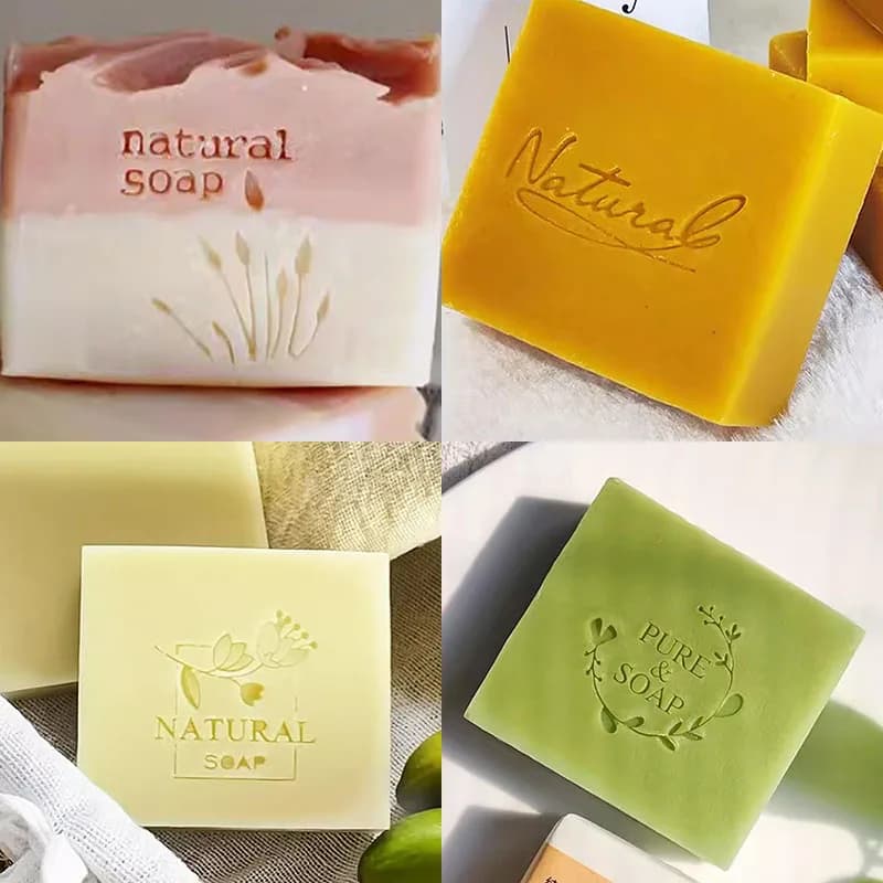 Natural Series Acrylic Soap Stamp, Sealing Seal Mold, Handmade DIY Soap Making Supplies Kits, 40mm