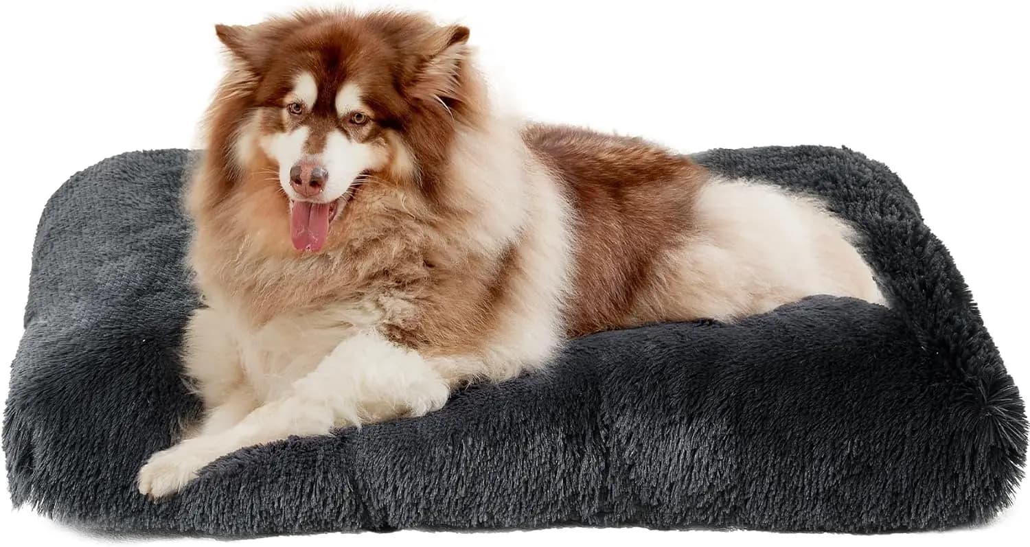 Cuscino XXL per Gabbia per Cani, Letto in Finta Pelliccia per Cani Extra Large, Tappetino Calmante Anti-Ansia Lavabile con Base Antiscivolo