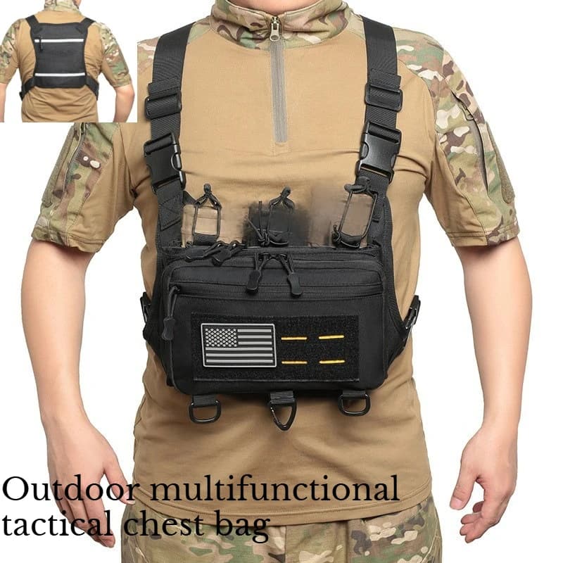 New Outdoor Sports Tactical Chest Bag Vest Portable Hiking and Wear-resistant Mountaineering Bag