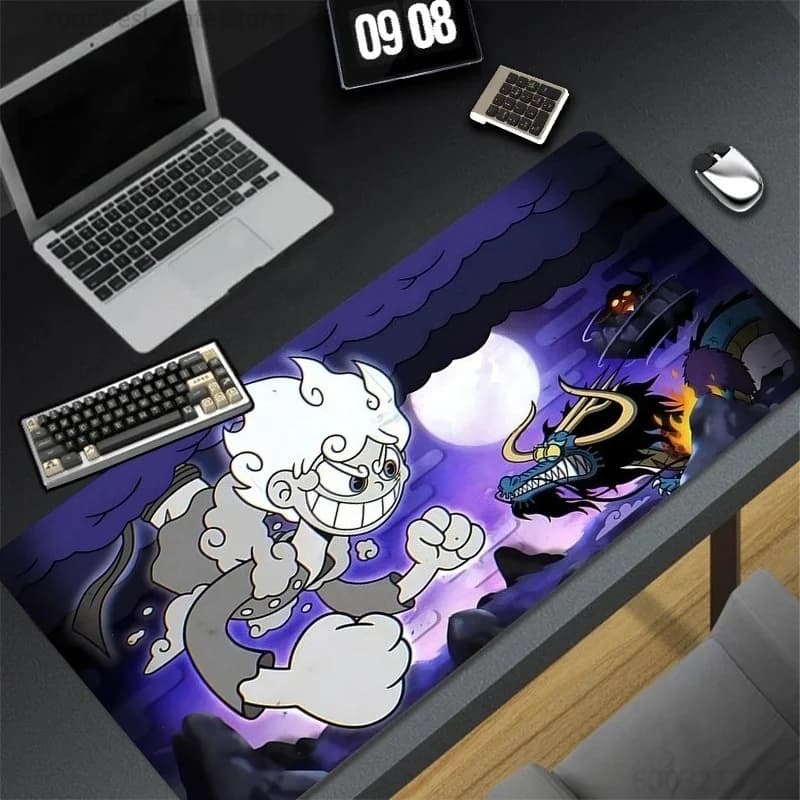 Gear 5 Luffy vs Kaido Gaming Mouse Pad Waterproof Non-slip Desk Mat